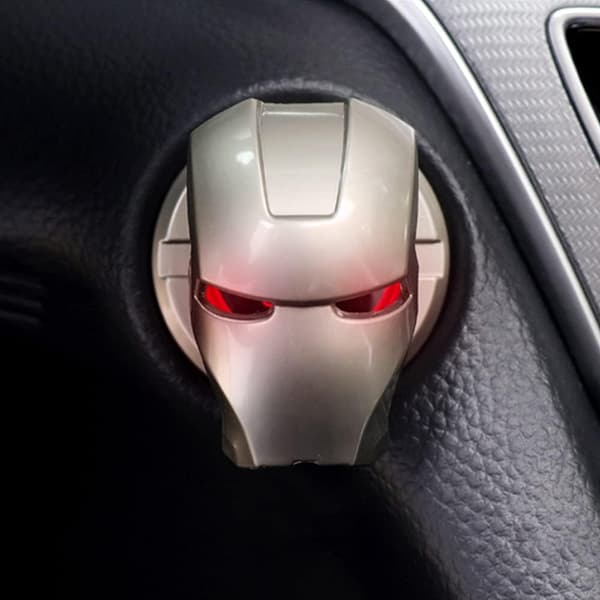 Start Stop-knappskydd, Bilstartknappskydd, Bilmotor Startknappskydd, Tändningsskydd (Silver) Silver