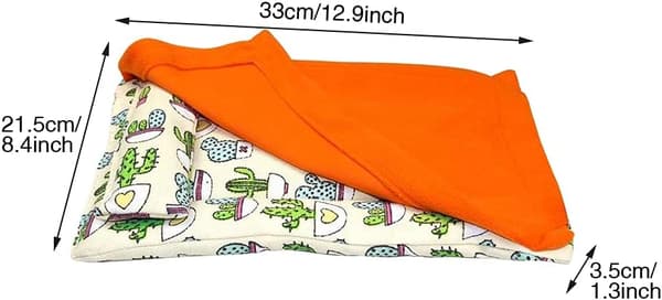 Sovesæt til krybdyr, blød sovepose til små dyr, skægagame-tæppe (beige orange) Orange