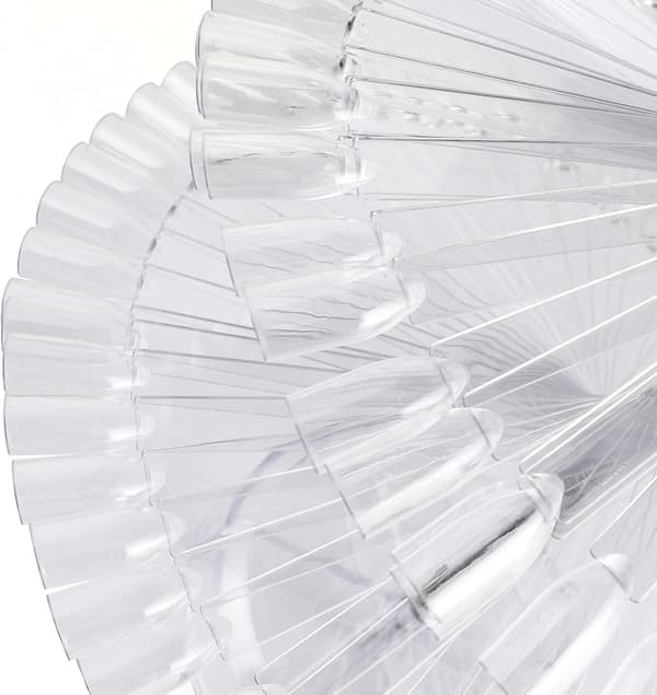 Neglekunstpalet Vifteformet Roterende Displaystand (Transparent) 120 stk.