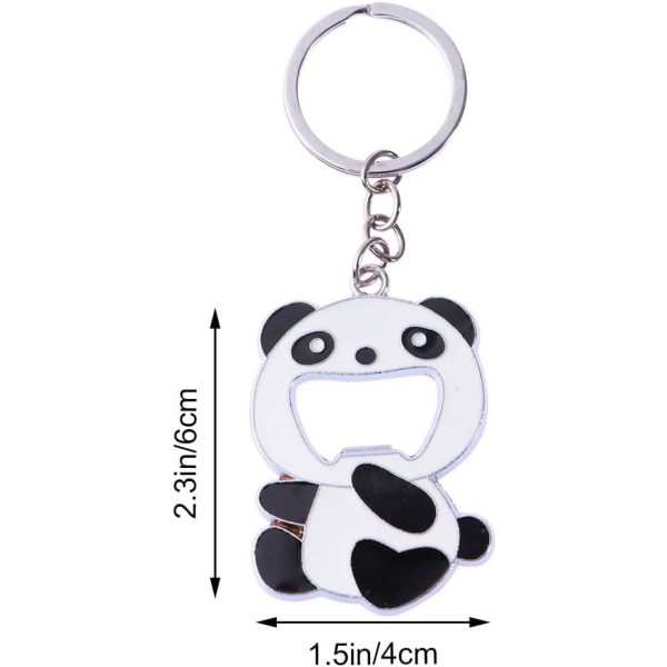 Panda nyckelring, söt flasköppnare, multifunktionell nyckelring