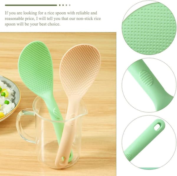 2 deler silikon rispadle non-stick asiatisk risskje suppehåndtak non-stick