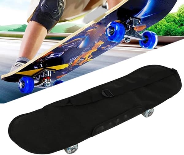 Bärbar hopfällbar skateboardväska med en axel