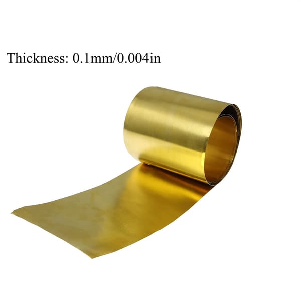 0,1x50x1000mm Messingpladerulle, Metalfolieplade 0,1mm Tykkelse