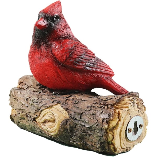 Miniatyr kardinal fågel på träd staty utomhus trädgård skulptur Yard konst för dekoration gåvor