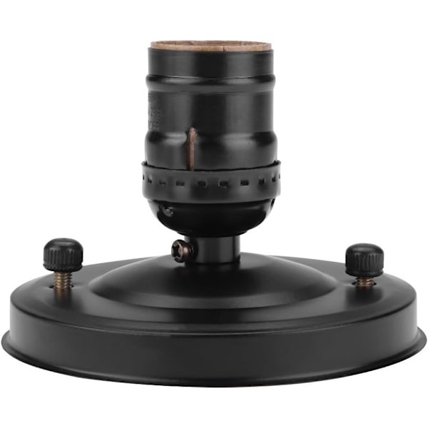 E26/E27 Skruv Tak/Vägg Ljus Bas Hållare, Vintage Industriell Taklampa Bas(svart) black