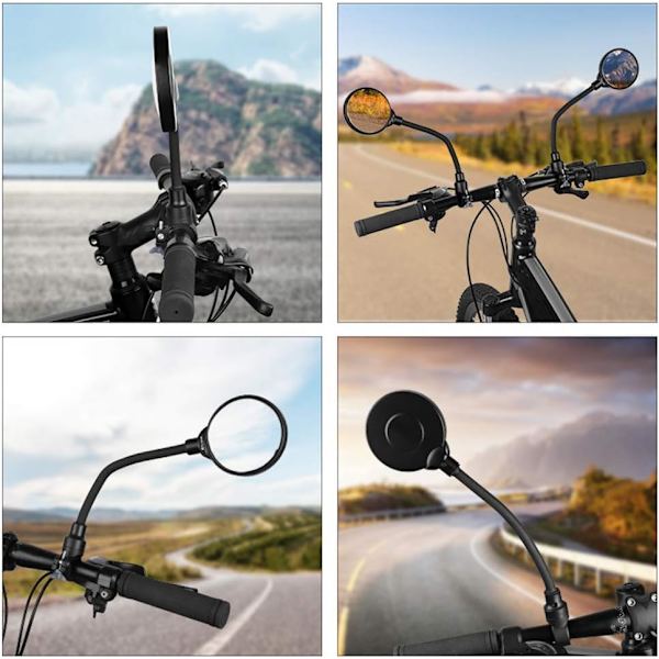 Justerbar cykelbackspegel i aluminiumlegering, roterbar och justerbar backspegel för landsvägscykel