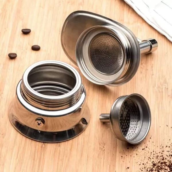 Espressomaskine i rustfrit stål kaffekande udendørs campingbrygget kaffekop (50 ml)