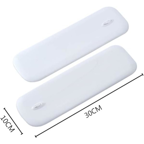 2-pack stötfångarskydd för bil, reptålig skyddande antikollisionsremsa (vit) White