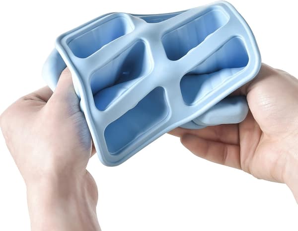 Silikon Popsicle Form BPA Återanvändbar Enkel Utformning Popsicle Making (blå) 6 Hål blue