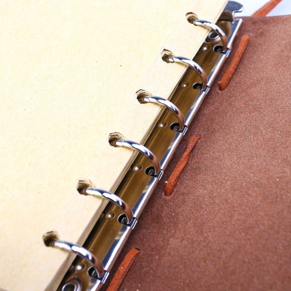 Journal resedagbok ankare ringpärm sträng bunden tom anteckningsbok