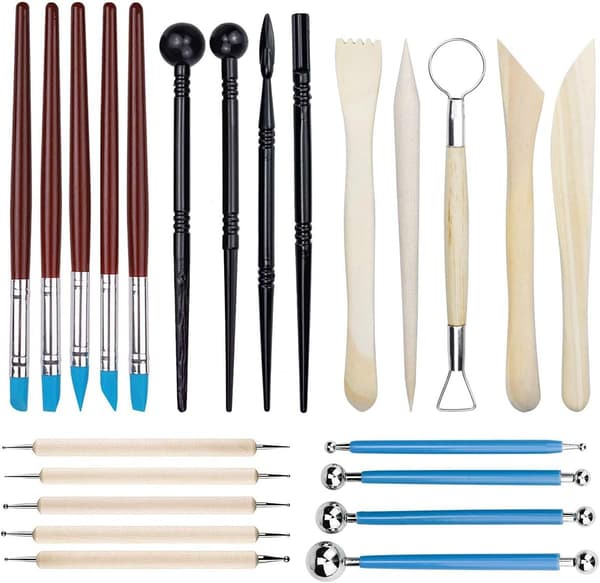 Lerskulptur Keramikboll Stylus Carving Tool Set (23 st)