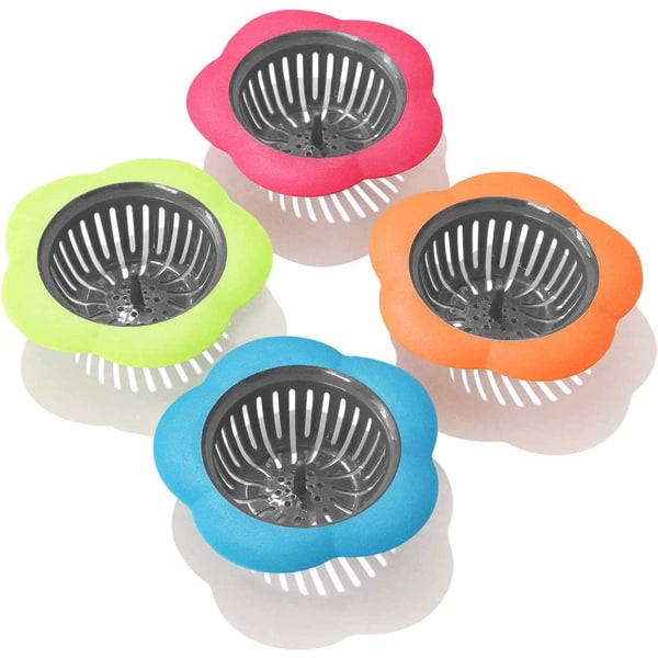 Plast diskhossil, 4-pack flexibla diskhossil i blomform (flerfärgad)