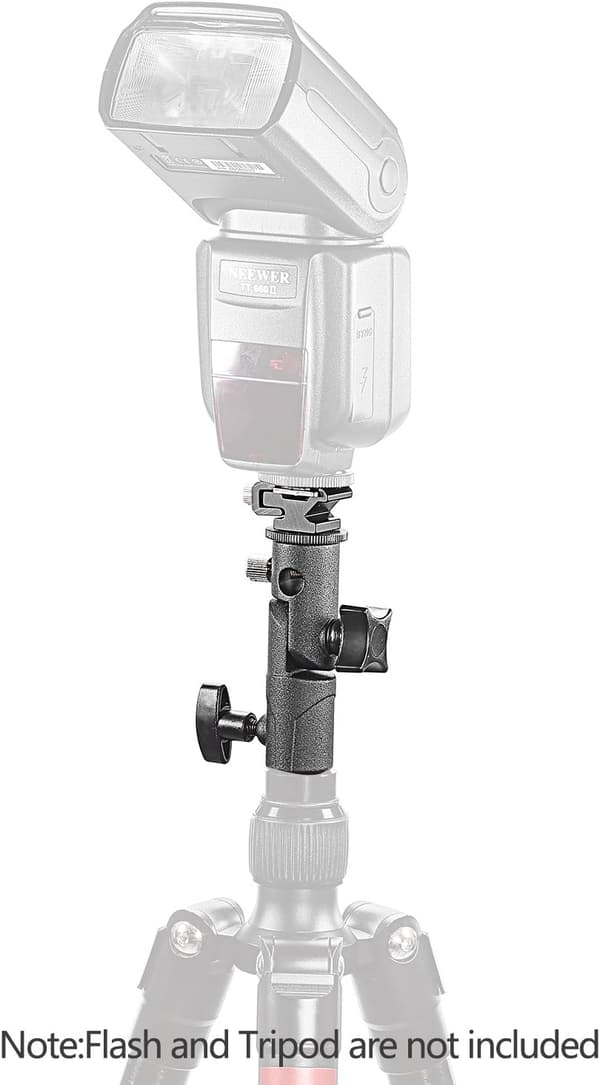 2 stk. professionel universal E-type kamera flash Speedlite monteringsdrejelig lysstativbeslag