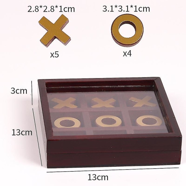 1 st Solid Wood Tic-tac-toe brädspel, barns pusselspel leksaker