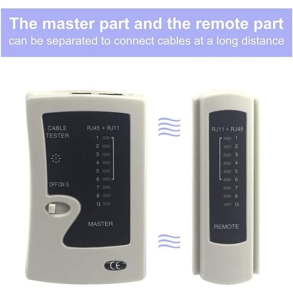 NS-468 Netværkstester RJ45 Netværkskabeltester Ethernet-kabelstik til værktøjsrum