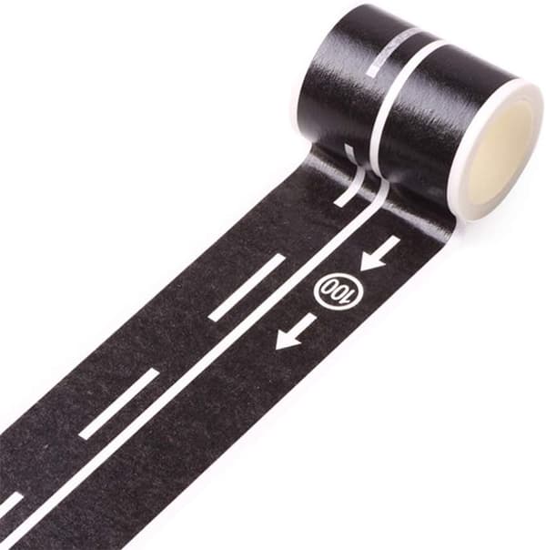 DIY käsintehty teippitie, liikennetunnukset, junaradat, liikennesäännöt, lelut, 4 kpl