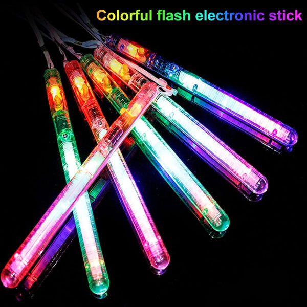 12 st ljussticks LED blinkande blinkande pinnar flerfärgade LED ljussticks för fest, slumpmässig färg