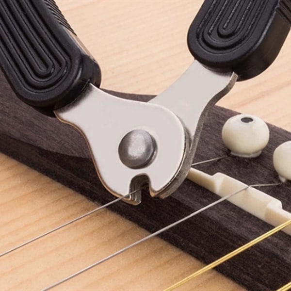 Gitarr Tång Dragare Strängskärare Verktyg, 3-i-1 Multifunktionell Gitarr Reparationsverktyg, svart black