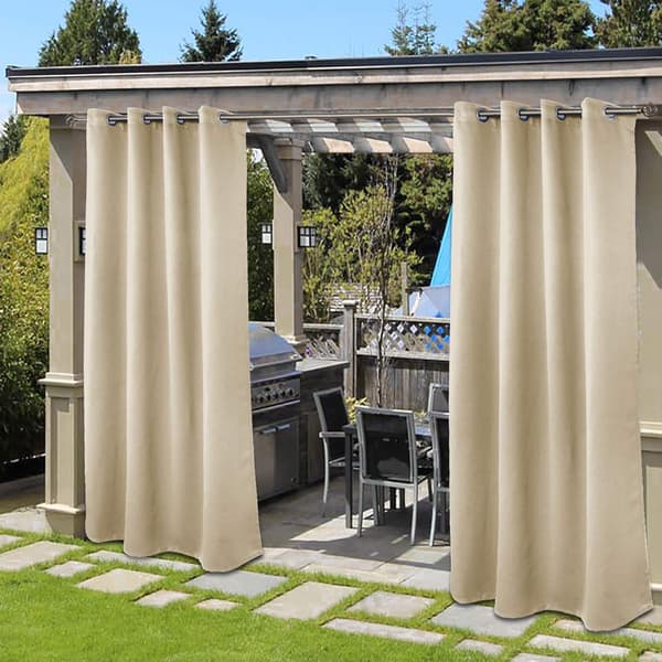 2 stk utendørsgardiner for terrasse Vanntett vindtett termisk