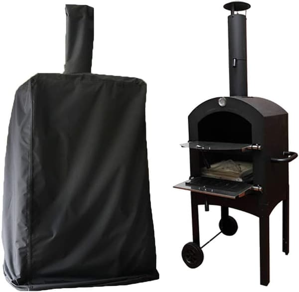 Ulkopizzauunin suojus, kestävä grilli, musta laukku, erittäin suuri 160*37*50