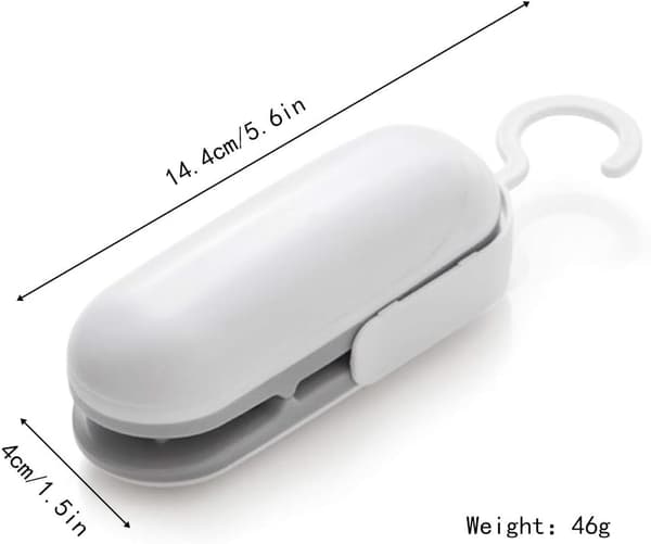 Mini bærbar hjemme snack plastikposeforsegler (grå) 1 stk