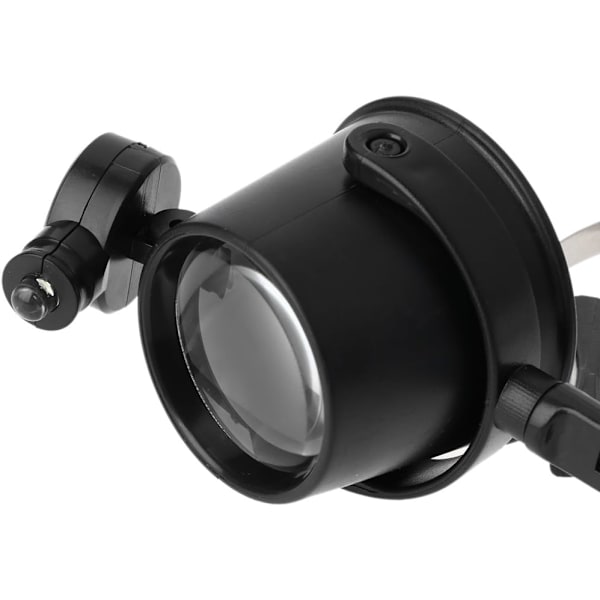 Liten LED-lampa för huvudmontering 15 gånger förstoringsglas klockreparation förstoringsglas