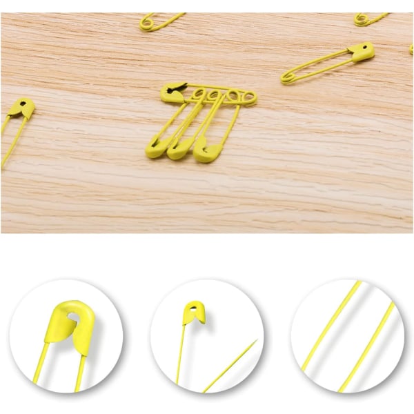 120 st 19 mm mini säkerhetsnålar metall säkerhetsnålar för konsthantverk sömnad smycken (gul) Yellow