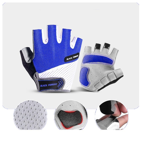 Roddhandskar utan fingrar för män och kvinnor, fiske, kajakpaddling, vandring, segling, roddhandskar (blå, XL) blue xl