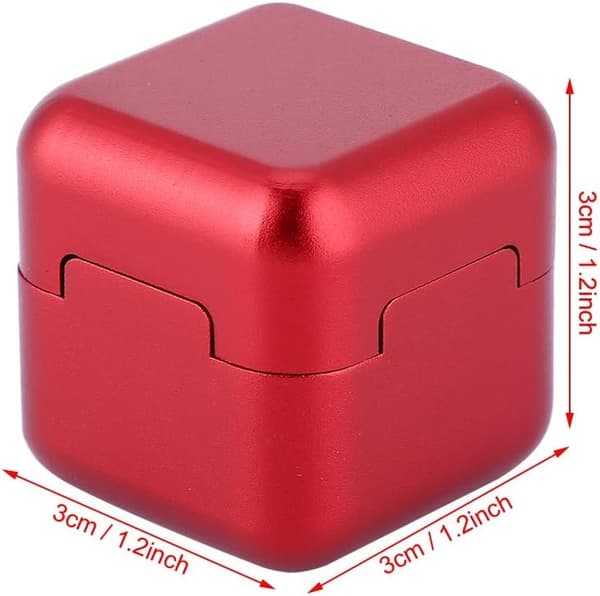 Bærbar lukket kridtboks, aluminium poolkø kridtholder billard tilbehør (rød) Red