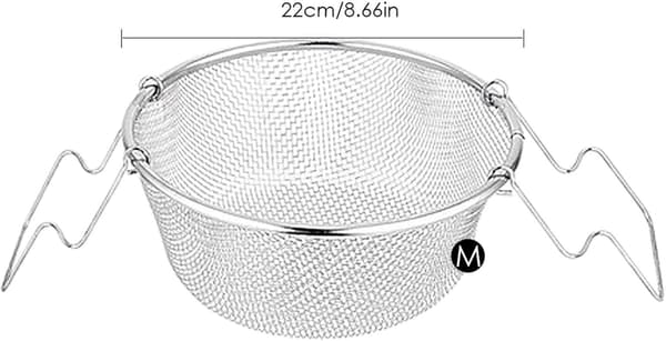 Friturekurve, sammenklappelig si i rustfrit stål
