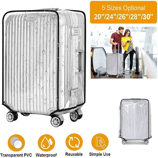 Resväska Skydd Resväska Överdrag PVC Vattentät Resväska 24 Tum 24 Inch