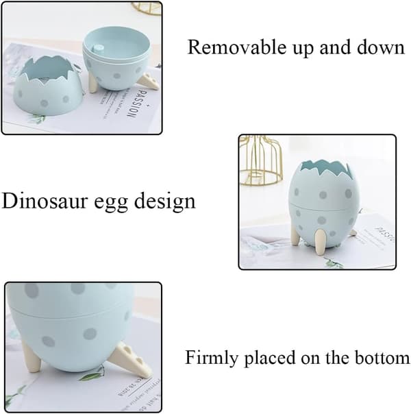 Multifunksjonell tegneserie dinosaur egg pennholder (blå, rosa) 2 stk