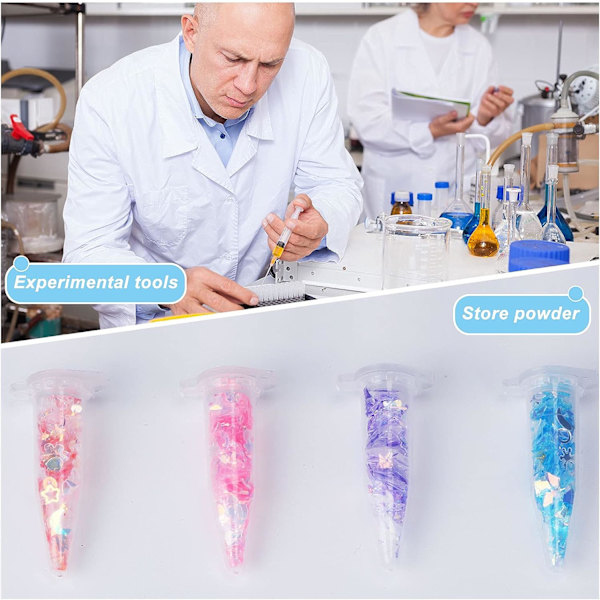 1,5 ml plast, genomskinliga mikrocentrifugrör med pipett, 100 stycken