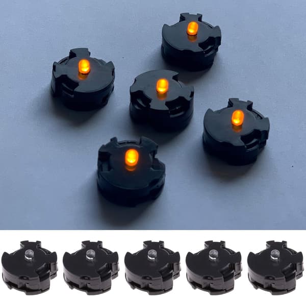 Figurmodel Legetøj LED Lys Legetøj Transformations Tilbehør (orange) 5 Stykker orange