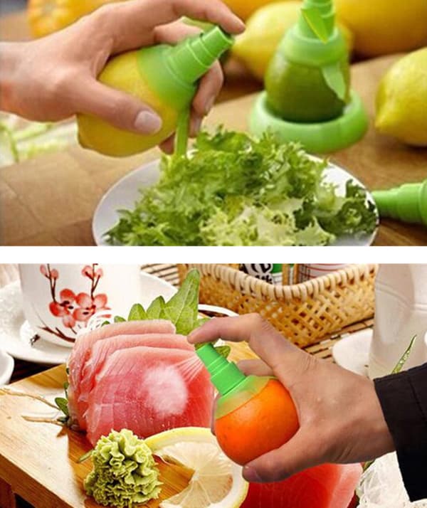 Kreativ citronpress, spray, köksredskap