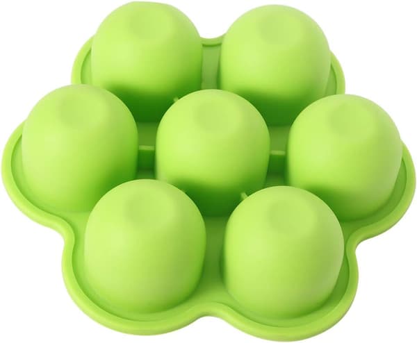 7-hulls iskake silikonform, gjenbrukbar kjøkkenisbitform green