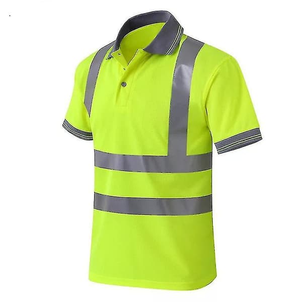 T-shirt kortärmad reflekterande tejp säkerhetströja (L storlek) L