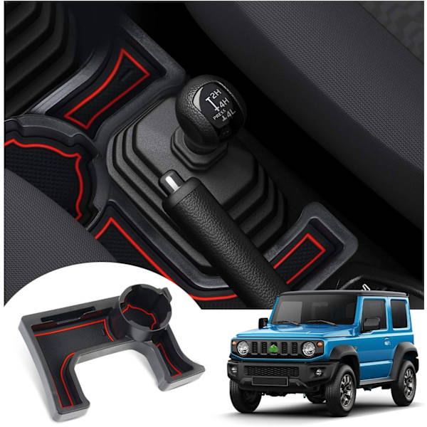 Jimny MT Armrest Förvaringslåda, Centerkonsol Organizer Fack, Röd Red
