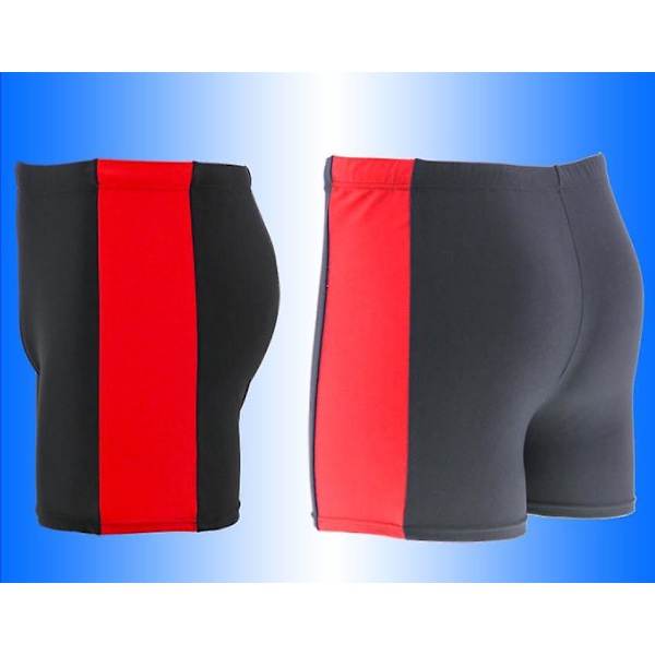 Badbyxor för vuxna män, färgmatchande, för varma källor, semester vid havet, strandshorts (röda) Red