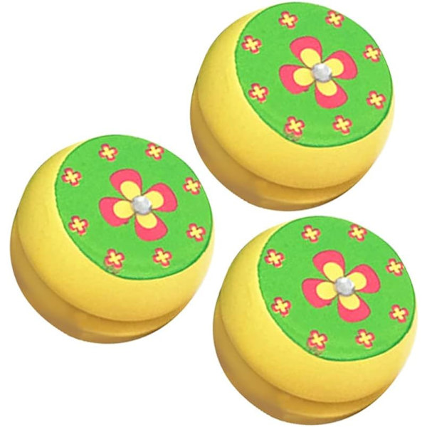 3 st Ladybug Trä Yoyo Leksaker Barn Pedagogiska Leksaker Trådkontroll Leksaker (Fyrbladklöver) Color 6