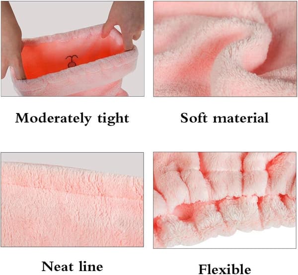 2-pak mikrofiber hårvandabsorberende håndklæde, sød tørrehårturbanhætte