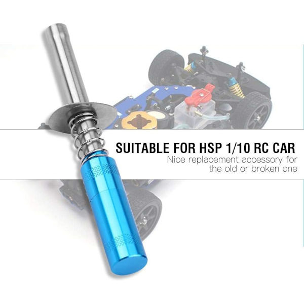 RC Igniter 80103 Motor Glödstift Aluminium Tändning för HSP 1/10 Nitro Bil（blå） Blue