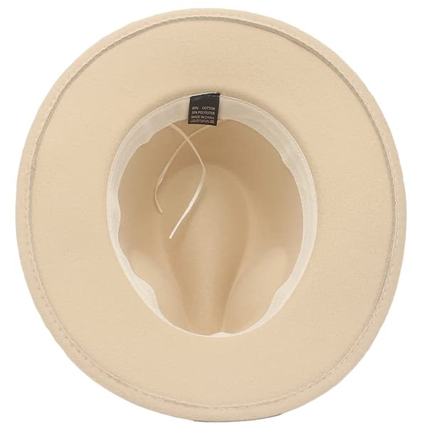 Filthatt for menn og kvinner Vinter Fedora Hatt med bred brem Panama Hatt (Beige M) beige