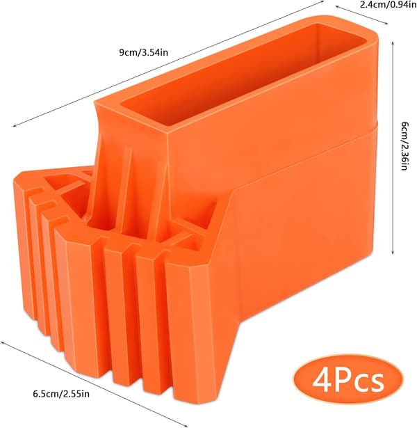 4 stk. stigefotdeksler, sklisikre PVC-trappeføtter for trapper, gummideksler