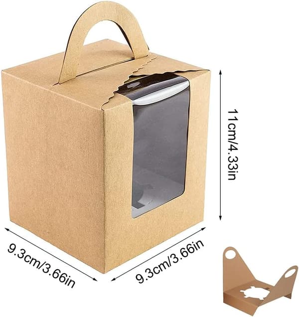30 stk bærbare cupcake-esker, bursdags-cupcake-esker, individuelle cupcake-esker med vindu
