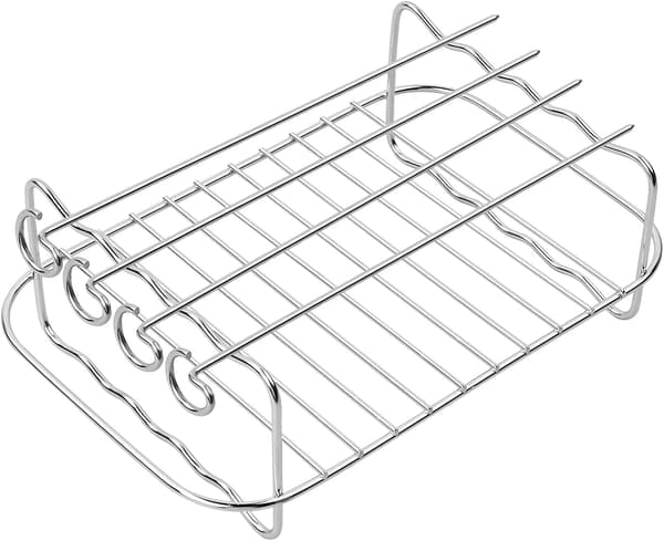 Airfryer-stativ, dobbelt airfryer-stativ, multifunksjonelt stativ for matlaging, damping, baking