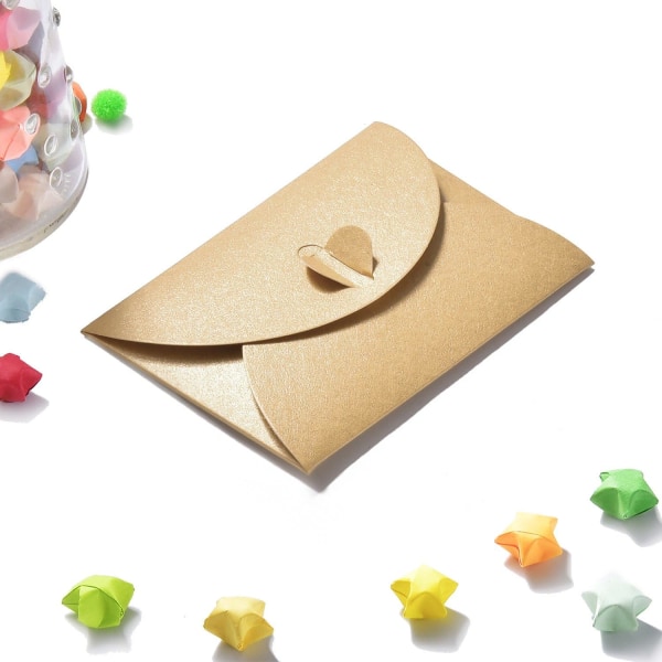 Mini Retro Kraftpapperskuvert, 50 stycken för bröllop födelsedag examen jul (liten) small