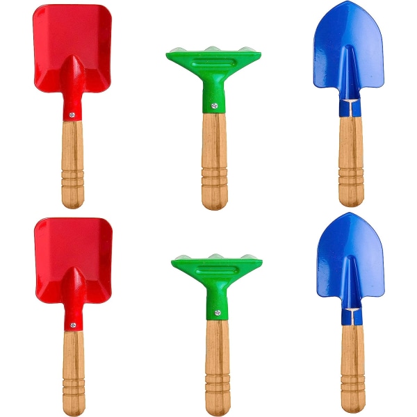 Beach Tools Barn Trädgårdsredskap Beach Shovel Krukredskap - 6 delar