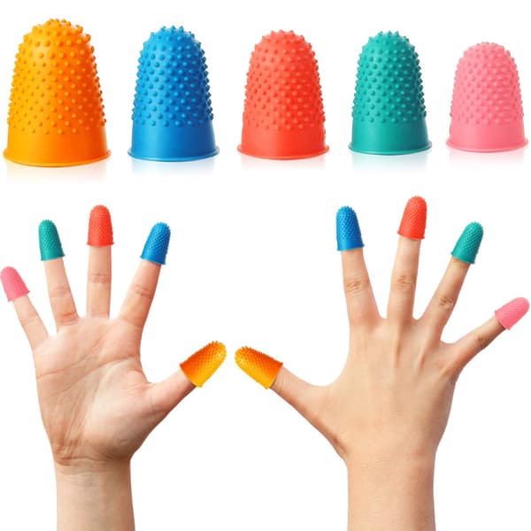 Gummifingertupppute grep gjenbrukbare gitar gummifingertupper 20 stk