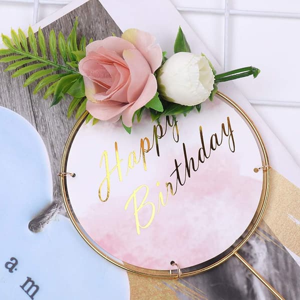 2 stk. kaketoppdekorasjoner DIY kaker Topper, bursdagskake desserttopper